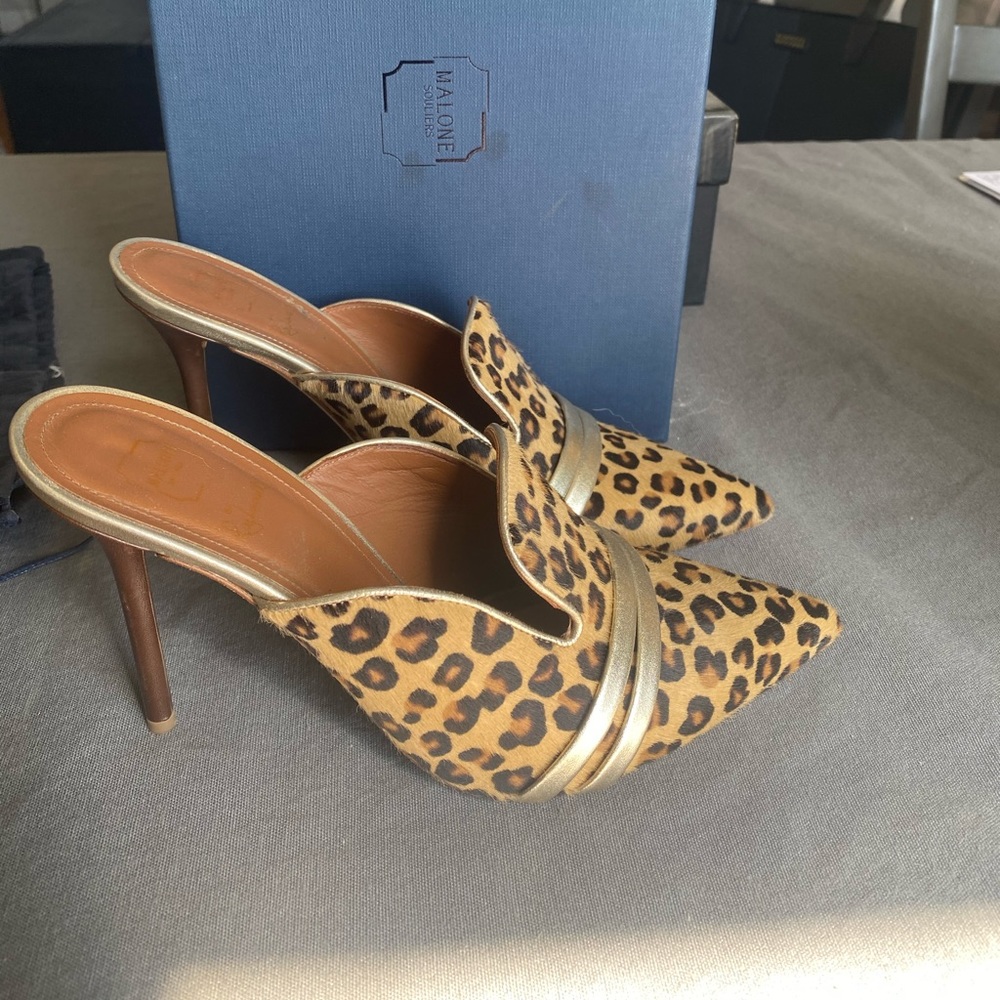 Malone Souliers Cheetah Print Mule